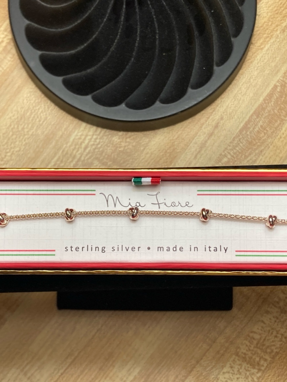 Mia Fiore Rose Gold Sterling Silver Knot Bracelet - Pink